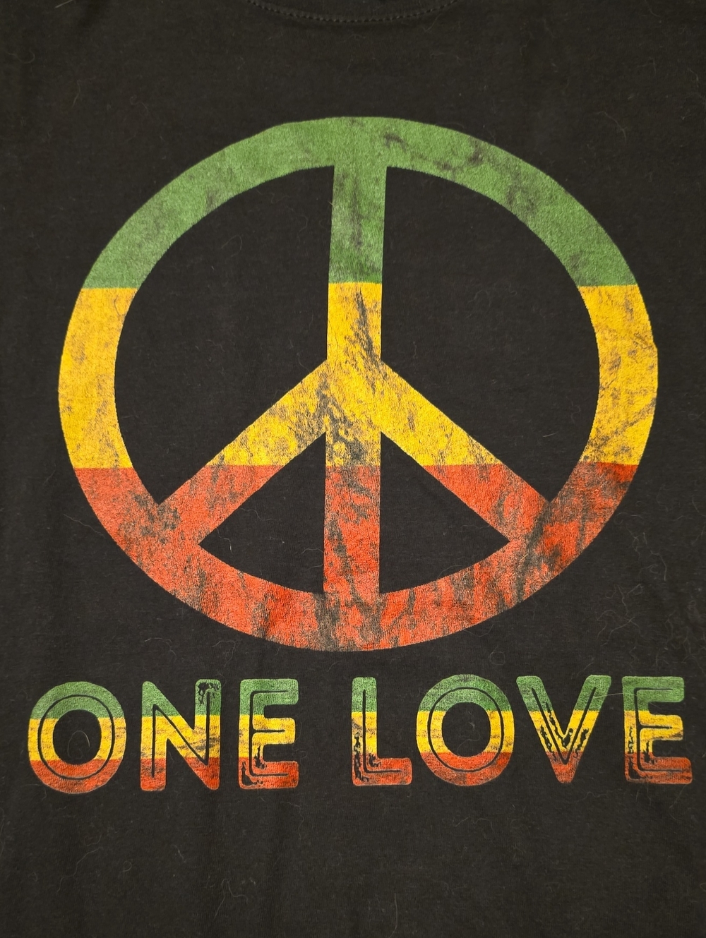 Gildan Black Women's 'One Love' Peace Graphic Tee